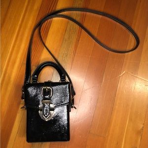 Urban Outfitters patent black box purse OS